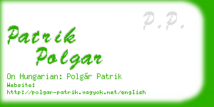 patrik polgar business card